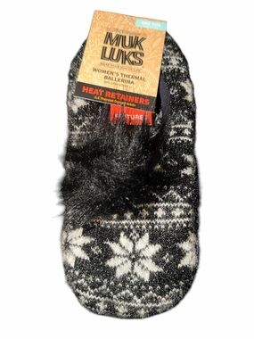 Muk Luks Women’s Shoe Size 6-11 Thermal Ballerina Heat Retainers
